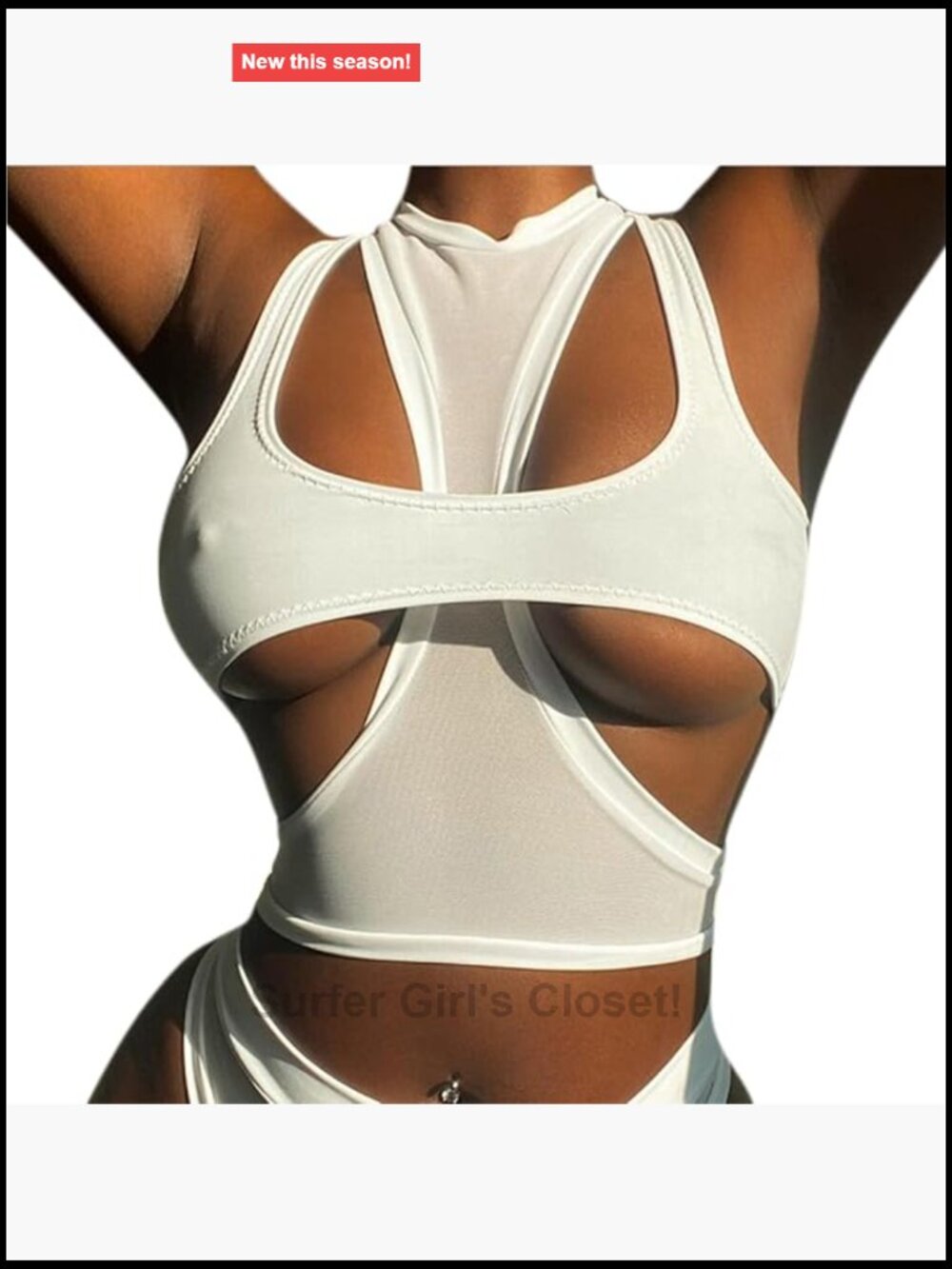Sexy Cut Out Underboob Crop Top 2 Piece Racerback Sleeveless Athletic Tank Top